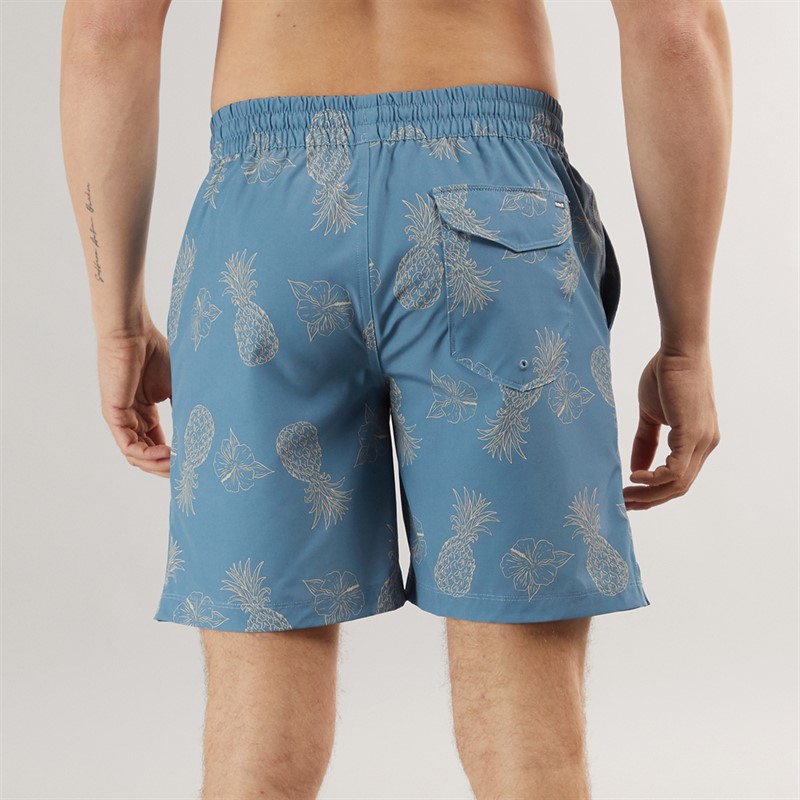 Hurley Mens Pineapple Swimshorts Blue/Brown