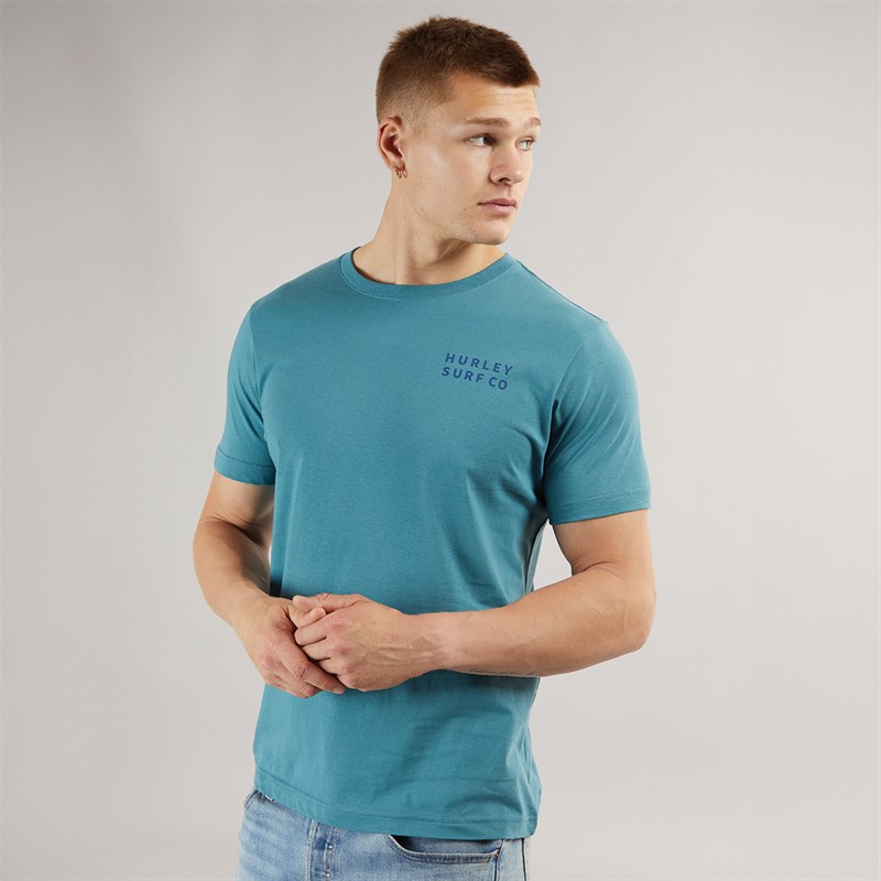 Hurley T-shirt Homme Diamond Sunrise Ciel/Étain