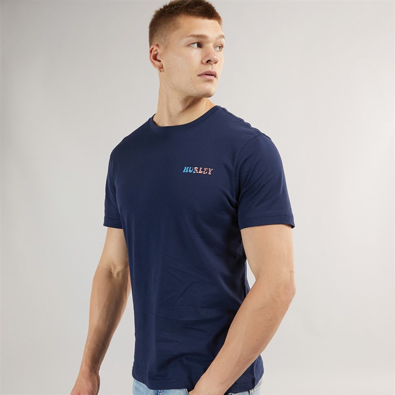 Hurley Mens Shred T-Shirt Navy