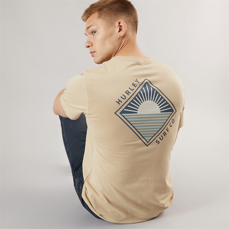 Hurley Mens Diamond Sunrise T-Shirt Medium San - Size XL