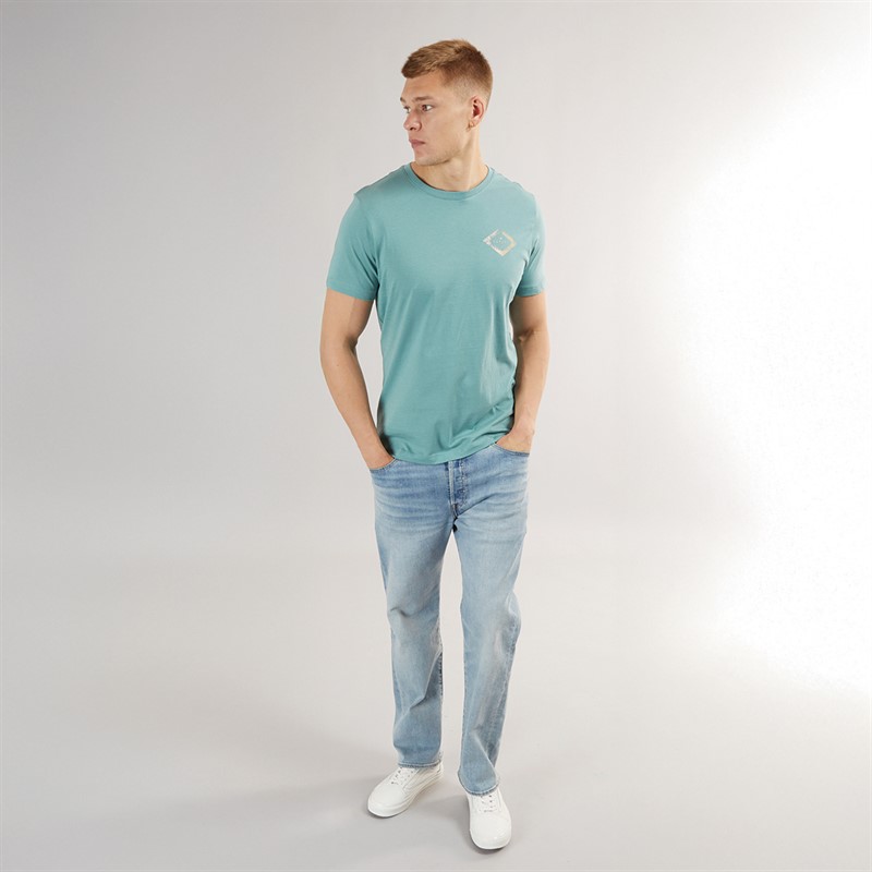 Hurley Mens Diamond Palms T-Shirt Sage Black Heather