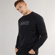 Hurley Mens Box Logo Sweatshirt Black
