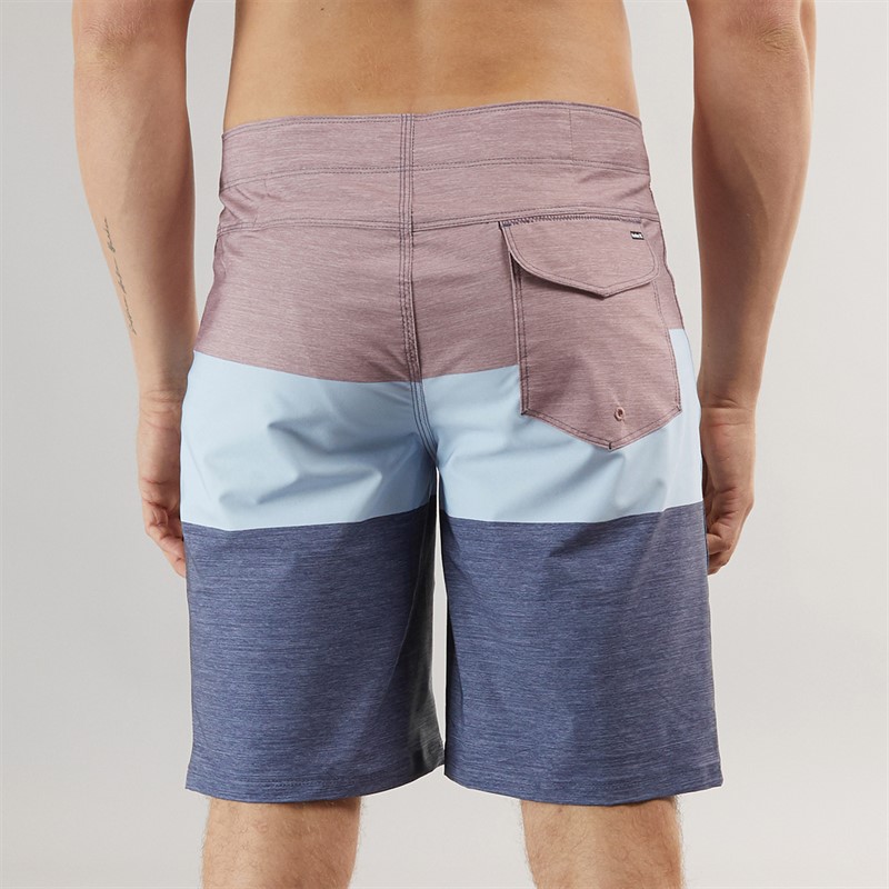 Hurley Mens Colourblocked Board Shorts Blue Combo