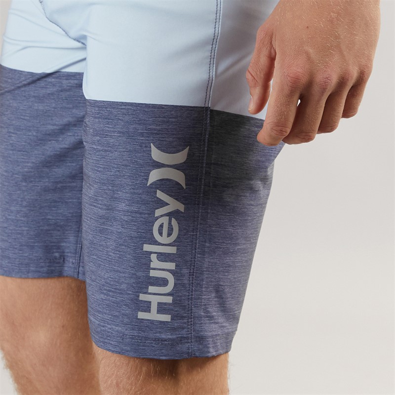 Hurley Mens Colourblocked Board Shorts Blue Combo