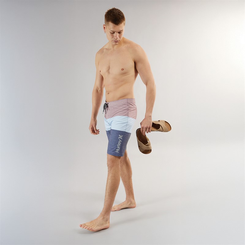 Hurley Mens Colourblocked Board Shorts Blue Combo