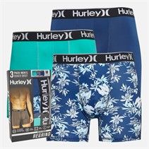 Hurley Mens Three Pack Regrind Boxer Briefs Blue/Aqua