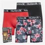 Hurley Mens Three Pack Regrind Boxer Briefs Black/Red