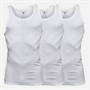 Hurley Mens Three Pack Classic Rib Vests White Traditional
