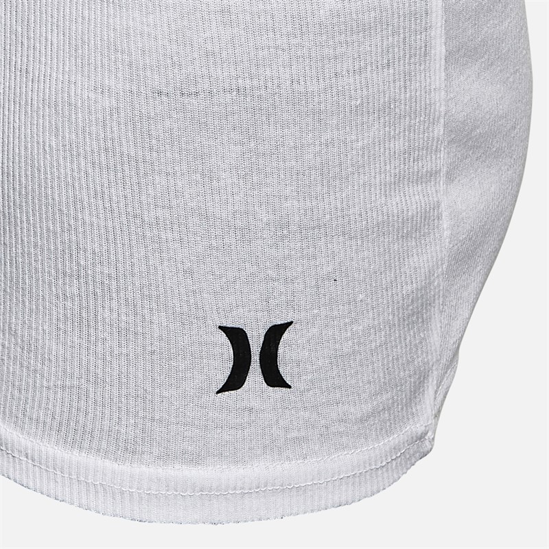 Hurley Mens Three Pack Classic Rib Vests White Traditional