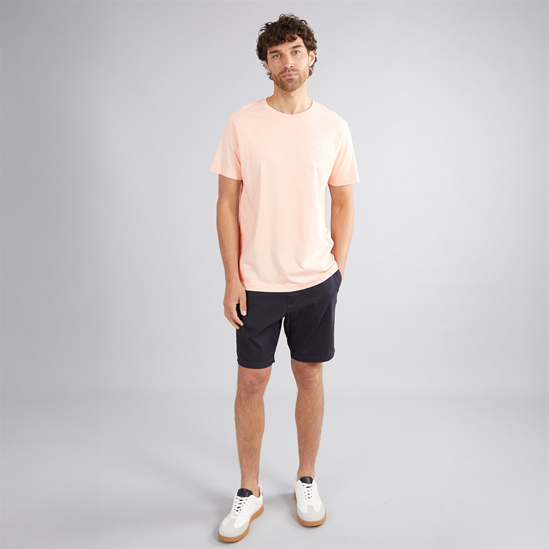 Hurley Mens Stripey Sunrise Graphic T-Shirt Pink