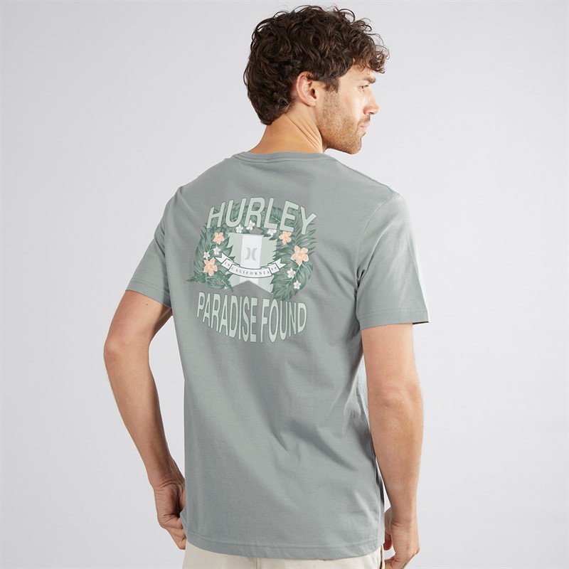 Hurley Herre Paradise Found Grafik T-shirt Grå / Blå