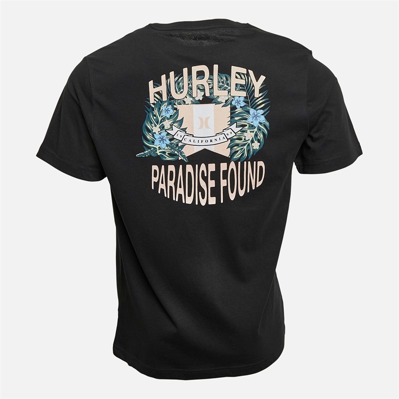Hurley Herre Paradise Found Grafik T-Shirt Sort