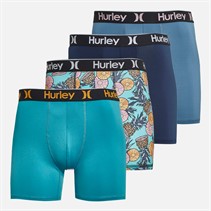 Hurley Heren Vier Stuks Regrind Boxer Briefs Marineblauw / Lichtblauw