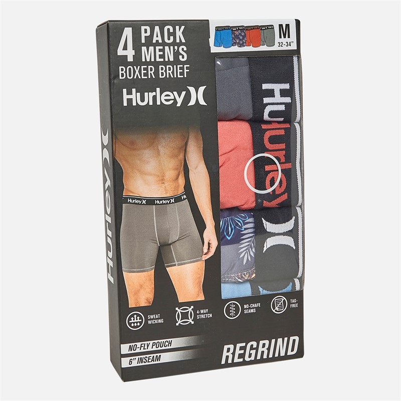 Hurley Herre Fire Pakke Regrind Boxer Briefs Blå / Rød