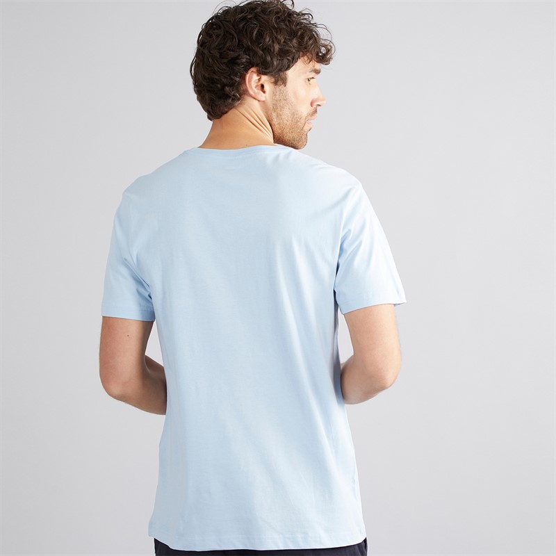 Hurley Mens Sea Waves Graphic T-Shirt Baby Blue