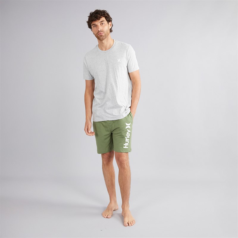 Buy Hurley Mens T-Shirt And Shorts Set Grey/Green