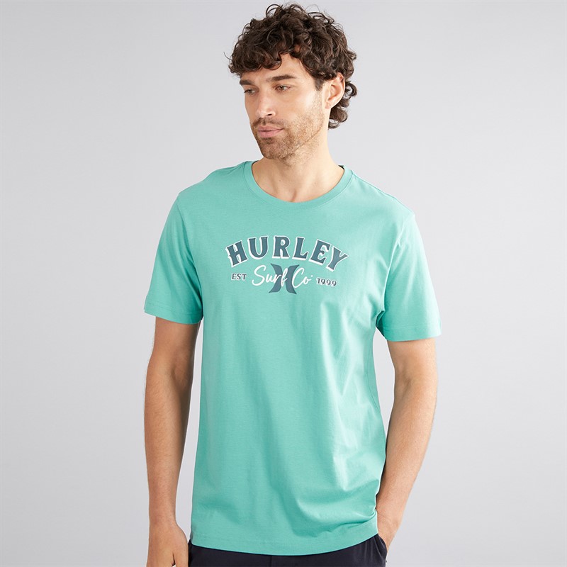 Hurley Mens Hurley Surf Co Graphic T-Shirt Vapor Green - Size L