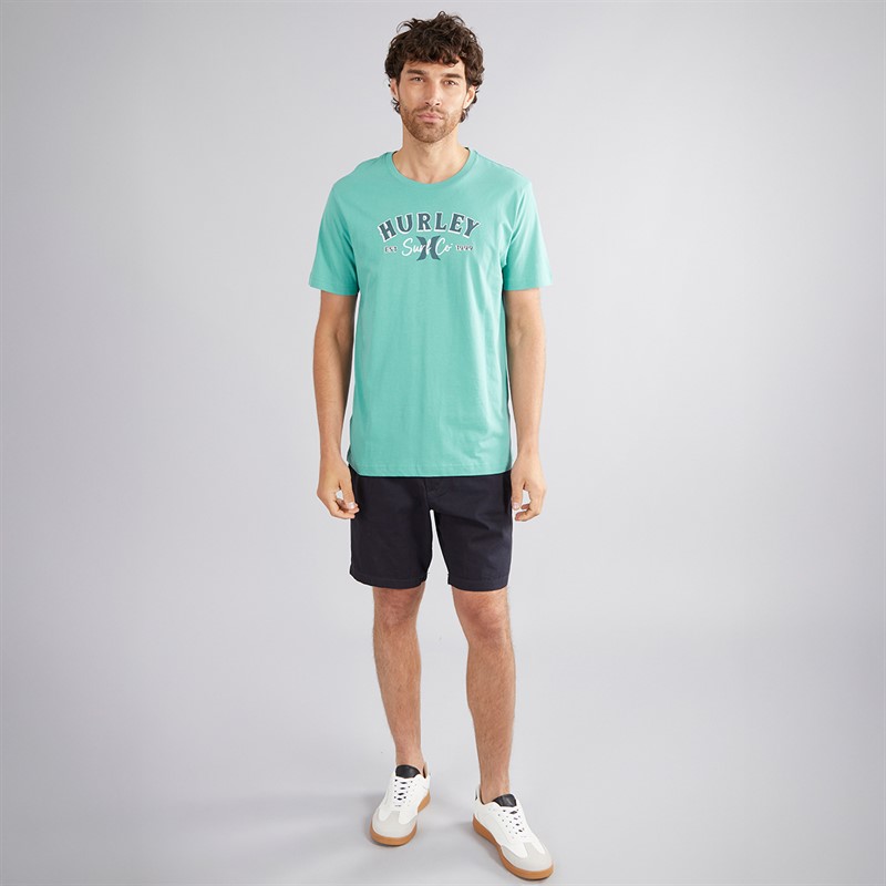 Hurley Mens Hurley Surf Co Graphic T-Shirt Vapor Green