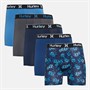 Hurley Mens Regrind Five Pack Boxer Briefs Bright Blue