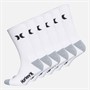 Hurley Mens Six Pack 1/2 Terry Crew Socks White/Black