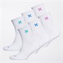 Hurley Womens Six Pack Crew Socks White