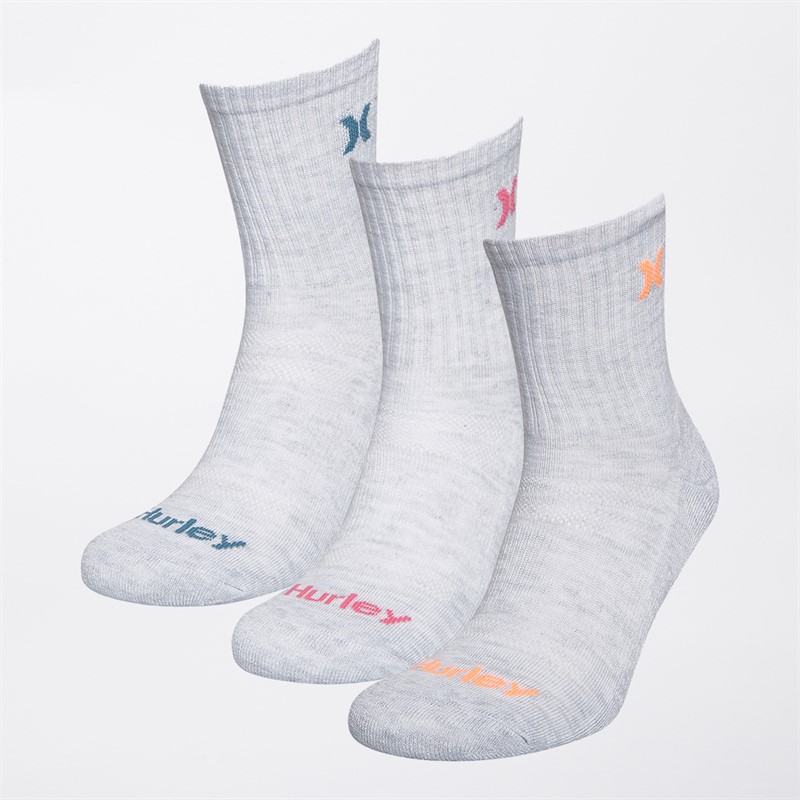 Hurley Womens Six Pack Crew Socks Multi