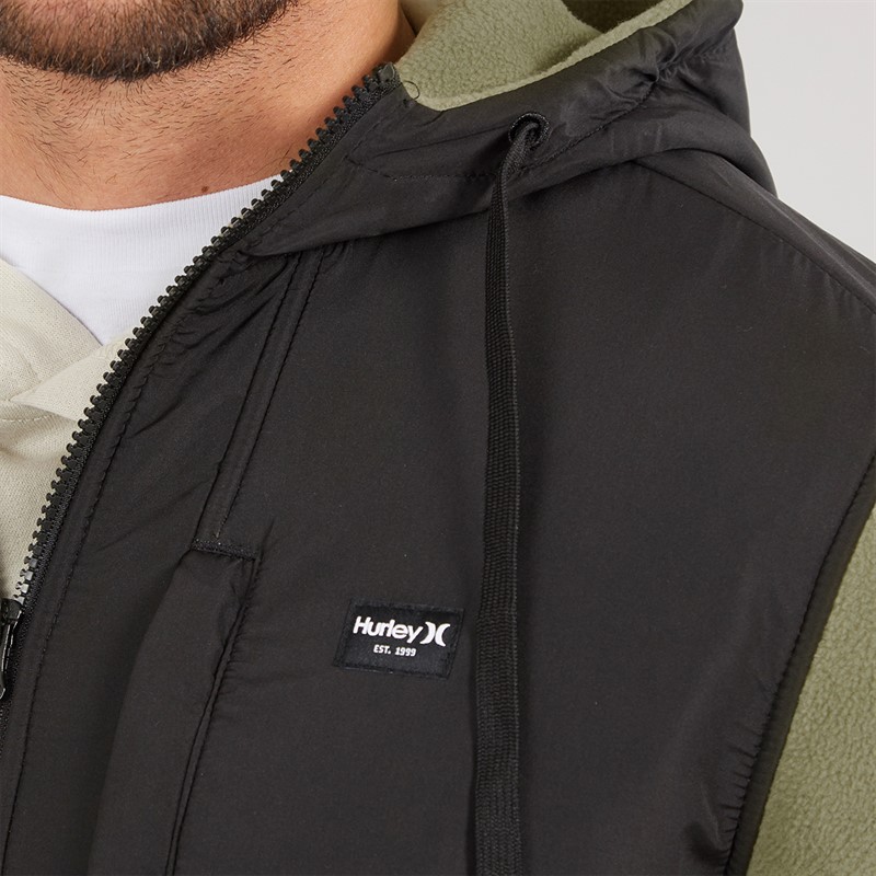 Hurley Mens Full Zip Hoodie Olive/Khaki