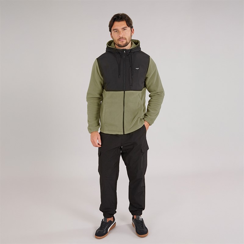 Hurley Mens Full Zip Hoodie Olive/Khaki
