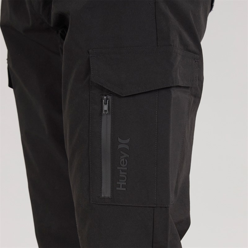 Hurley Mens Cargo Joggers Black