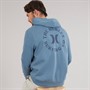 Hurley Mens Icon And Co Hoodie Grey/Teal Grey/Navy