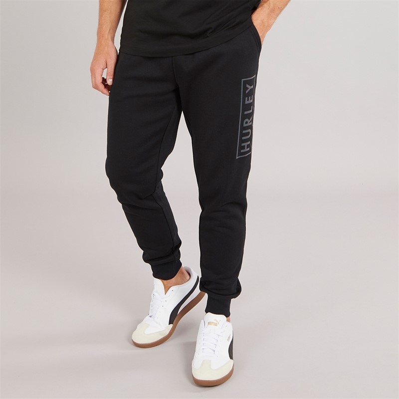Hurley Mens Relaxed Fit Joggers Black