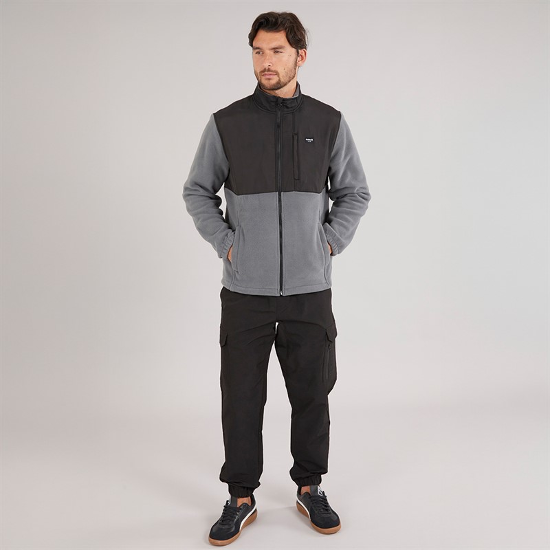Hurley Mens Full Zip Jacket Grey/Black Grey/White