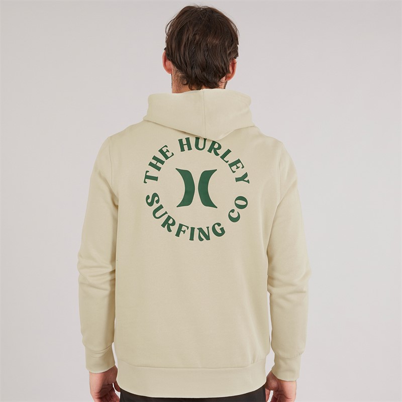 Hurley Mens Icon And Co Hoodie Ivory