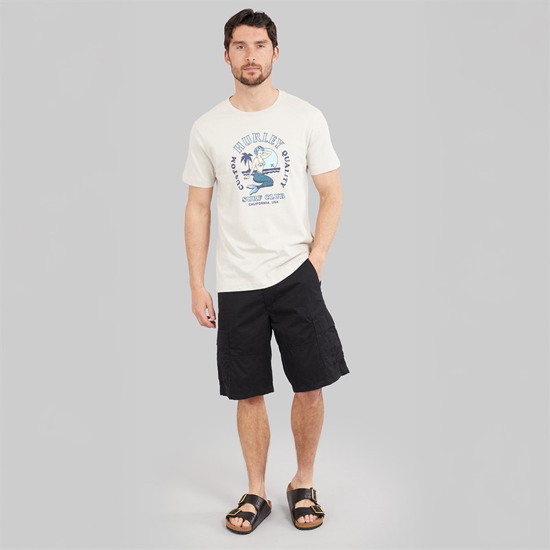 Hurley Mens Surf Club Graphic T-Shirt Ivory