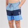 Hurley Shorts de bain volley-ball Homme à blocs de couleurs Baby Blue