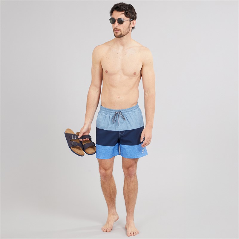 Hurley Shorts de bain volley-ball Homme à blocs de couleurs Baby Blue