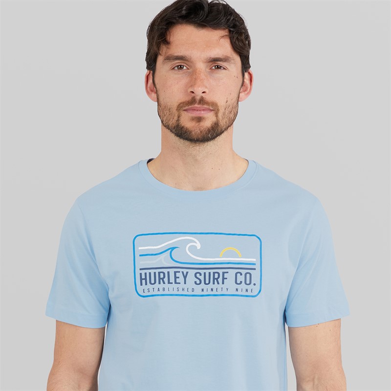 Hurley T-shirt graphique Homme Vague Baby Blue