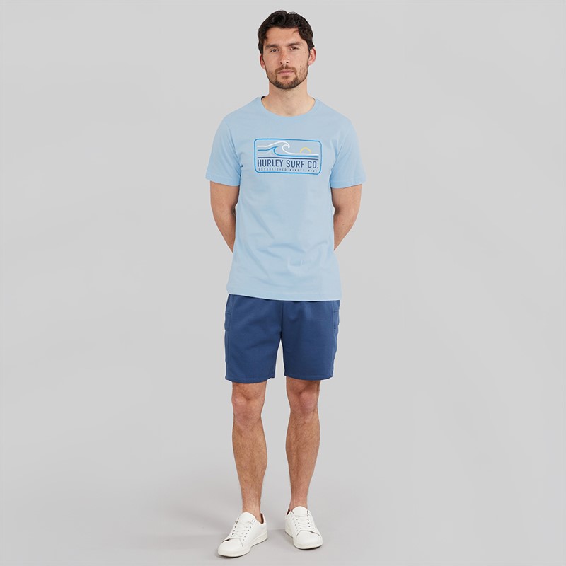 Hurley T-shirt graphique Homme Vague Baby Blue