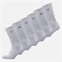 Hurley Mens Six Pack Crew Socks White/Grey
