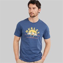 Hurley Herren Wüsten Trip Grafik T Shirt Industrial Blue