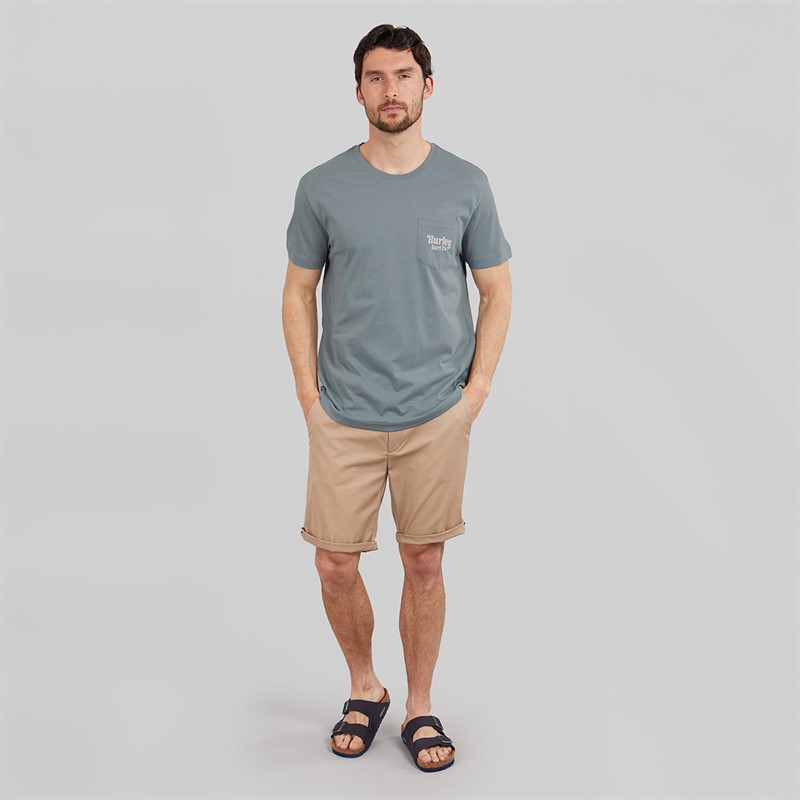 Hurley Mens California Beaches Pocket T-Shirt Grey/Blue