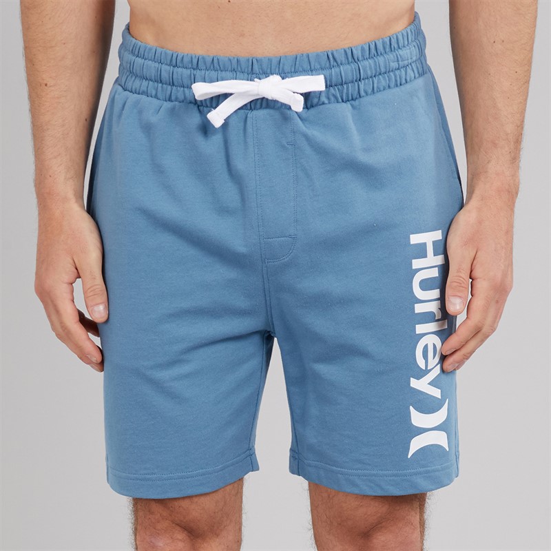 Hurley Mens Lounge Shorts Blue/White