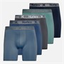 Hurley Mens Five Pack Boxer Briefs Blue