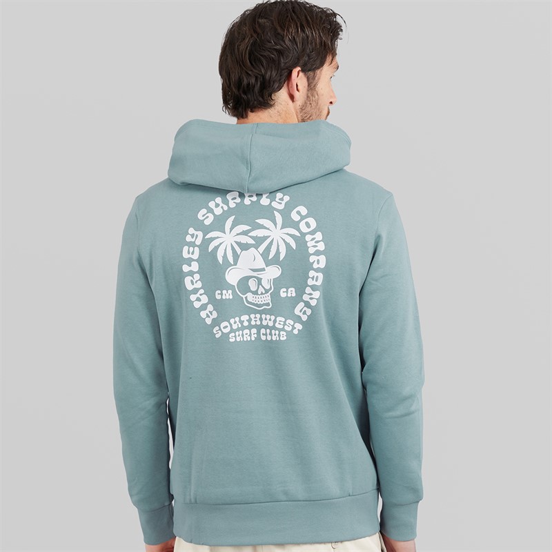 Hurley Homme Sweat à Capuche surf Sud-Ouest Gris/Bleu