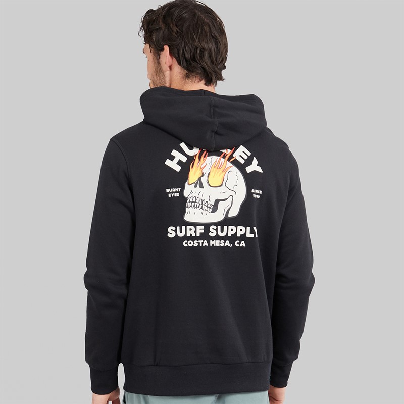 Hurley Sweat à Capuche Œil de flammes Homme Noir