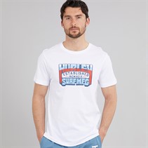 Hurley Herren Traditionelles Grafik T Shirt Weiß