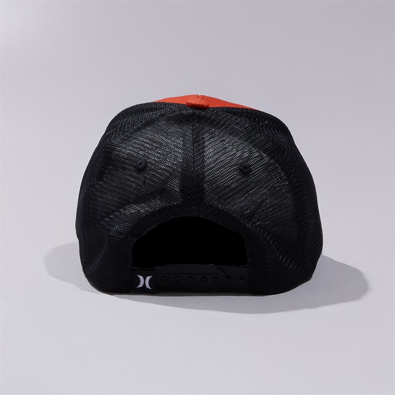 Hurley Mens Vibes Adjustable Trucker Cap Dark Orange