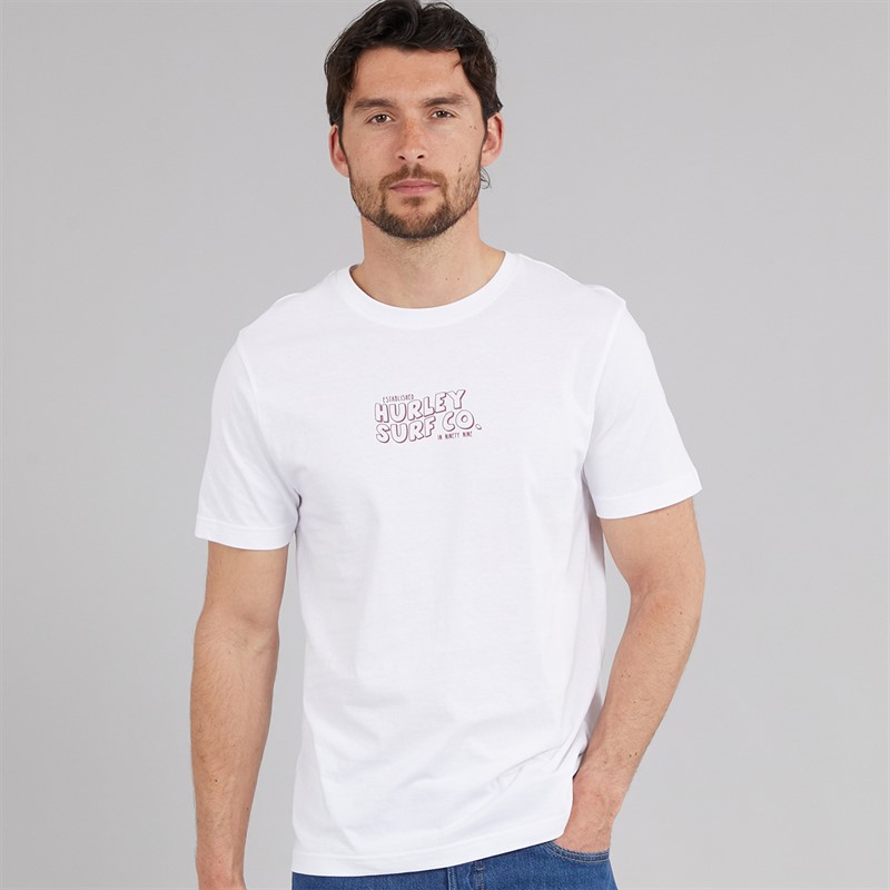 Hurley T-shirt graphique Wild Rider Homme White Traditional