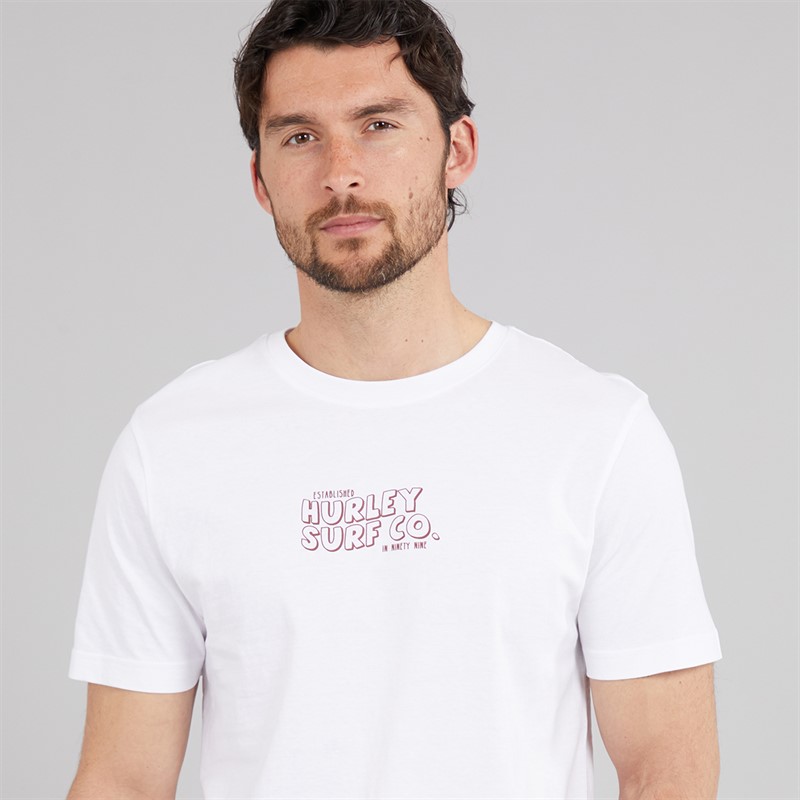 Hurley T-shirt graphique Wild Rider Homme White Traditional