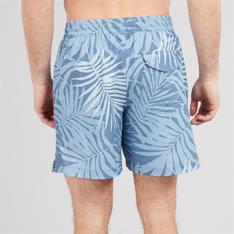 Hurley Shorts de bain Volley Tropic Ferns Homme Bleu/Brun